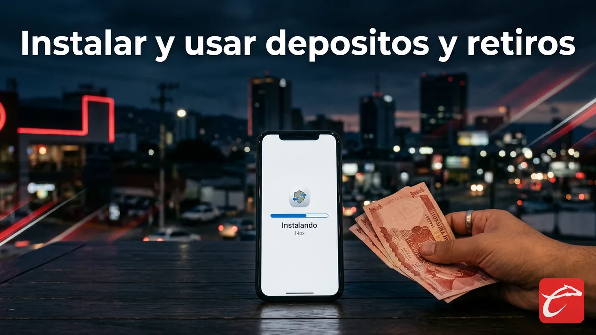 Instalacion de la app oficial de Caliente y uso de depositos y retiros equivalentes en lempiras