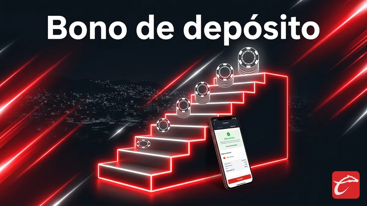 Bono de depósito de Caliente que duplica el primer pago hasta un tope, visto desde Honduras con lempiras y luces de Tegucigalpa