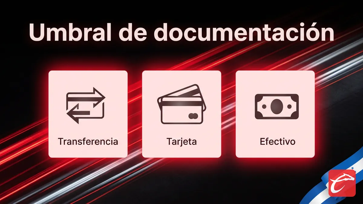 Comparación de métodos de depósito en Caliente frente al umbral de documentación de MXN 21,000